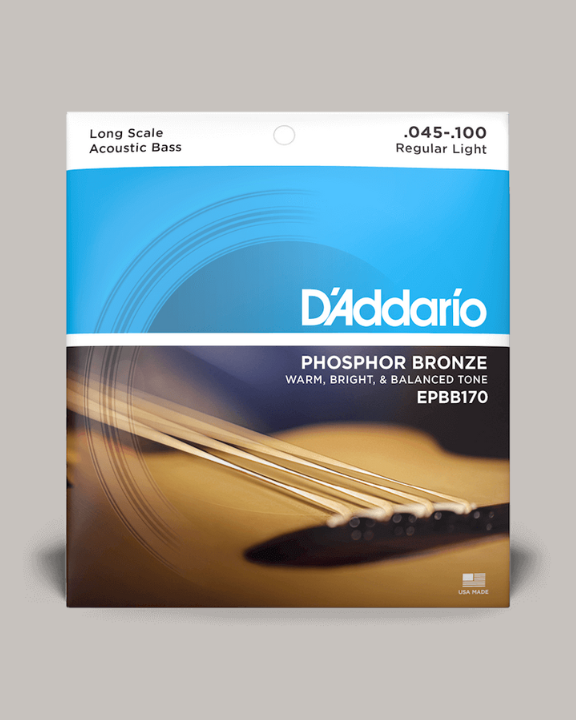 D'Addario Phosphor Bronze Long Scale Acoustic Bass Strings - EPBB170