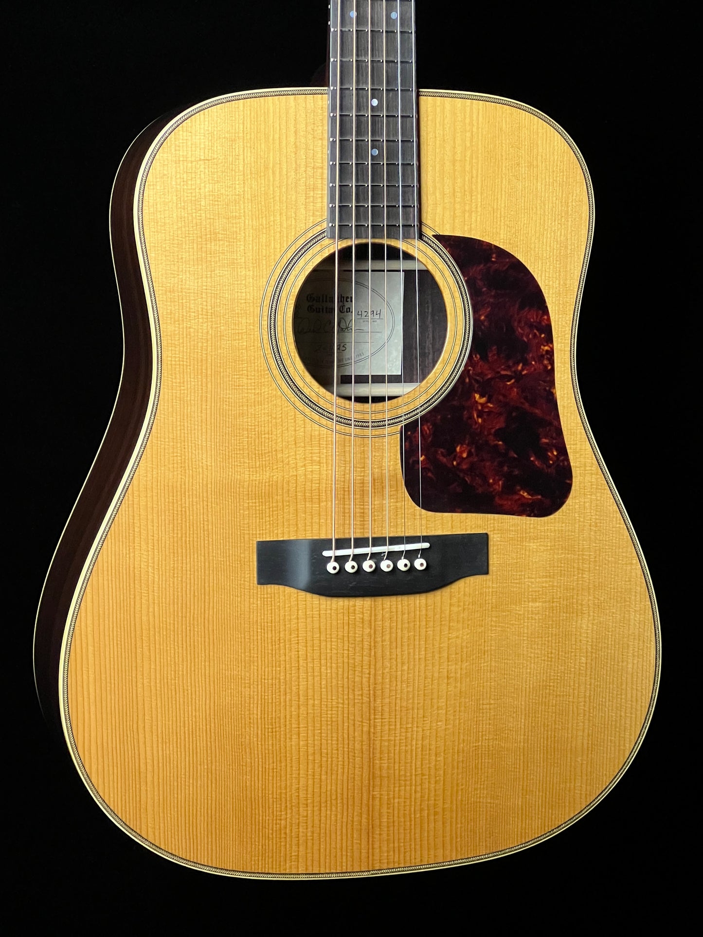 Gallagher Bluegrass Bell Dreadnought Acoustic Guitar Adirondack Spruce / East Indian Rosewood - New