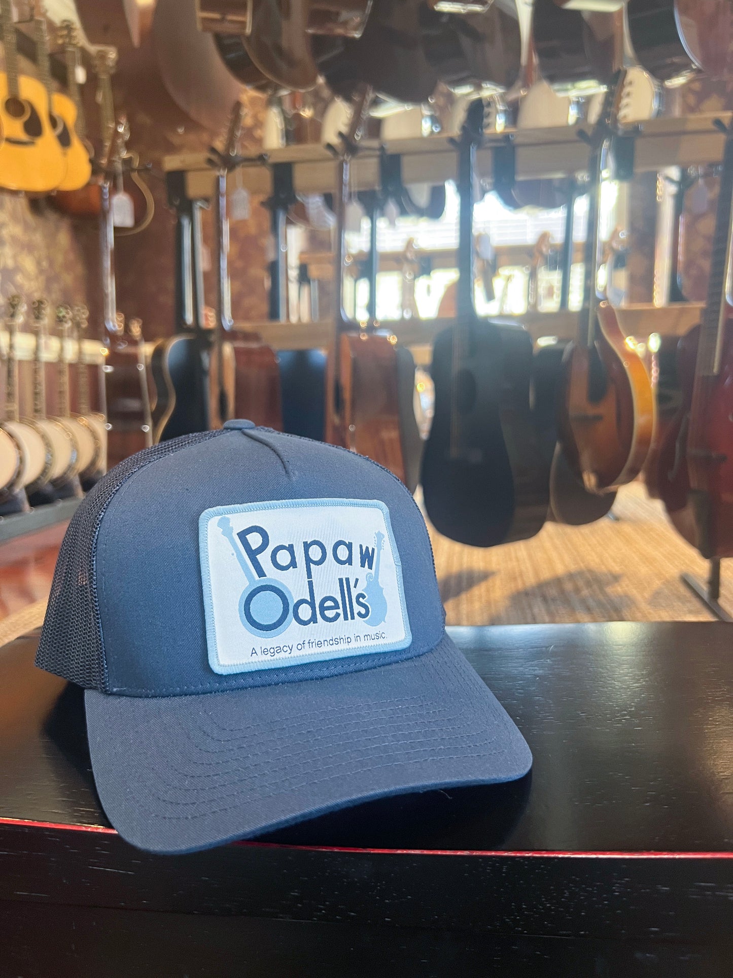 Papaw Odell's Logo Patch Trucker Hat - Charcoal or Navy