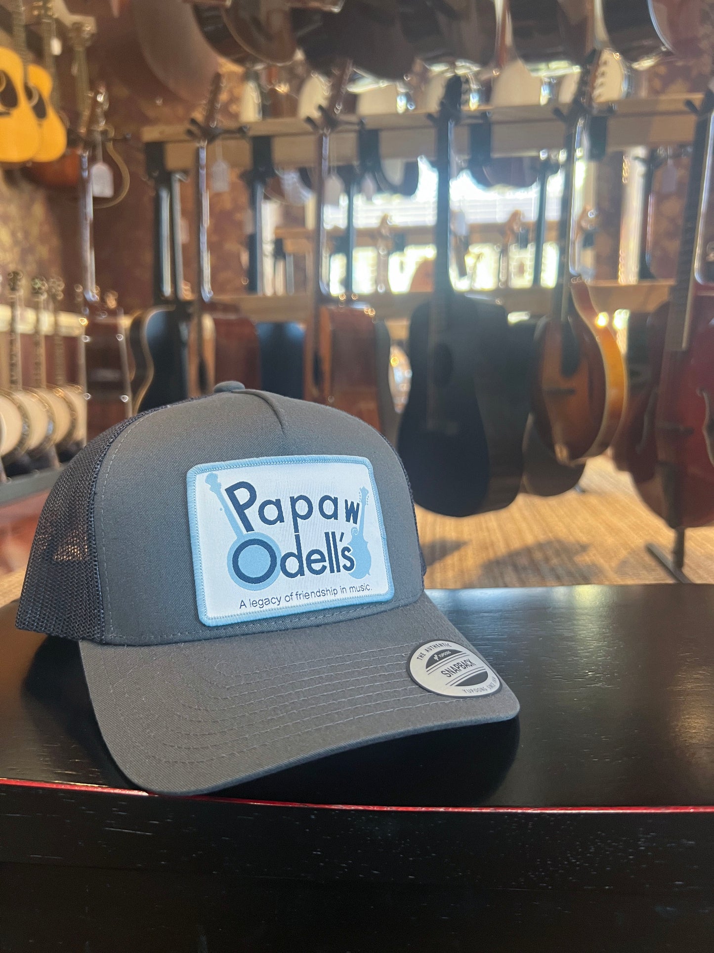 Papaw Odell's Logo Patch Trucker Hat - Charcoal or Navy