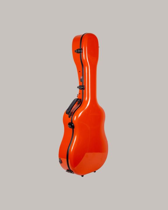 Crossrock Dreadnought Guitar Case - Fiberglass - Orange