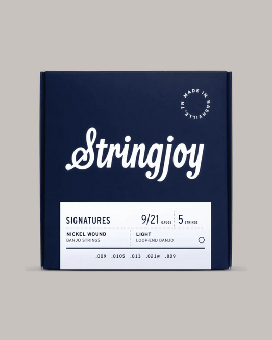 Stringjoy Signatures 5-String Nickel Wound  Light Gauge 9/21 Banjo Strings