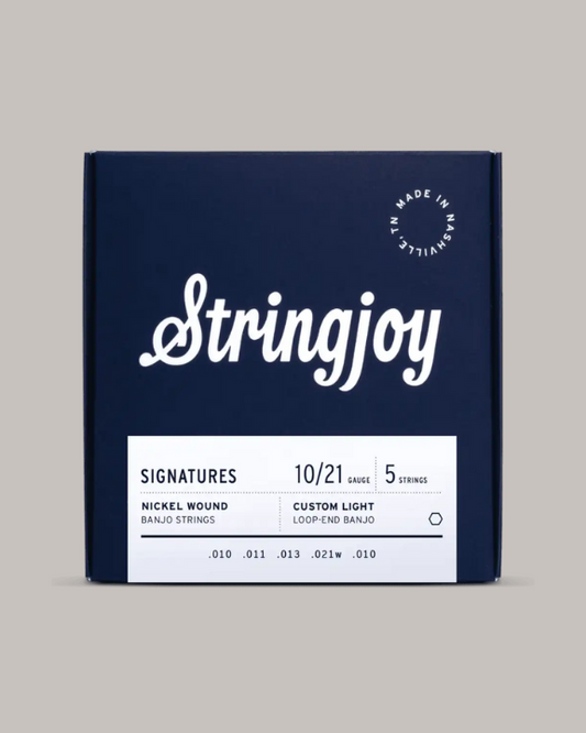 Stringjoy Signatures 5-String Nickel Wound Custom Light Gauge 10/21 Banjo Strings