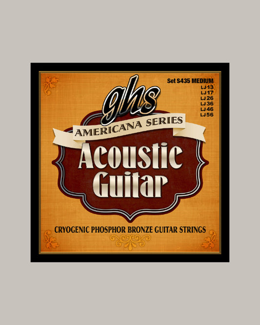 GHS Americana Series Acoustic Guitar Phosphor Bronze - S435 Medium